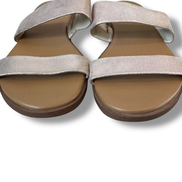 Cole Haan Womens Pink Rose Gold Double Strap Leather Slide Sandals Size 11 - Picture 4 of 10